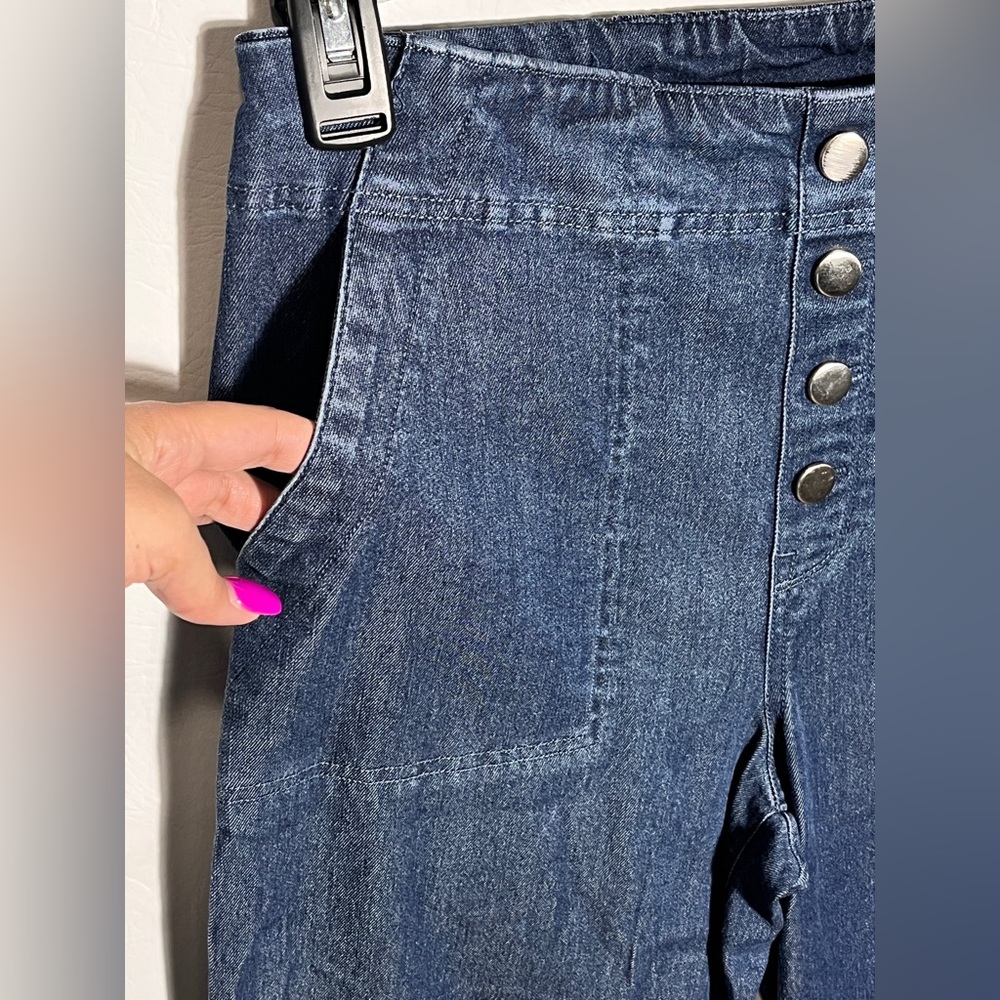 Ruby Rd. Wide Leg Dark Blue Jeans 8P - Picture 2 of 8